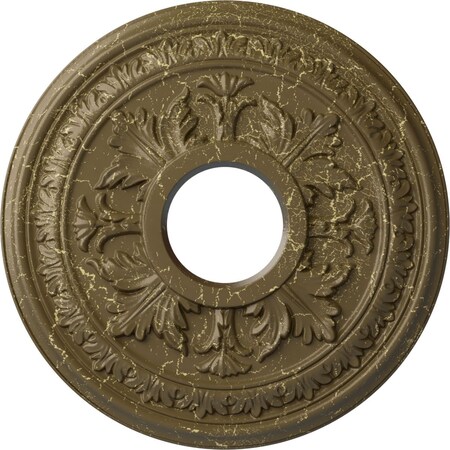 Ekena Millwork Baltimore Medallion (Canopies up to 5 1/2"), 15 3/8"OD x 4 1/4"ID x 1 1/2"P, Mississippi Mud Crackle CM15BAMMC